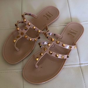 INC women’s jelly sandal